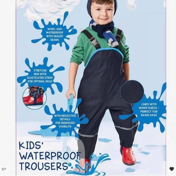 New 4 T Navy blue top quality rain pants overalls 110 cm - Picture 9 of 9